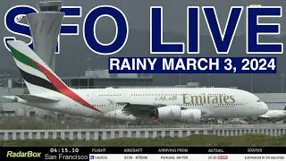 🌧 SFO LIVE | RAINY PLANE SPOTTING DAY IN SAN FRANCISCO