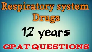Respiratory System Drugs - Mcqs in last 12 years of GPAT | GPAT pharmacology Questions | GPAT 2023