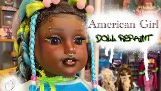 American Girl repaint (doll ooak) Truly Me #80 redesign