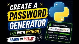 create a password generator in python (learn in public)