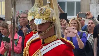 Exceptionally Unique Event witnessed by Thousands Daily at Horse Guards ( with the trumpeter)