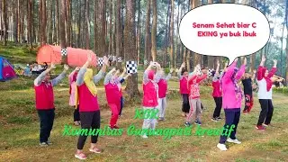 semangat!!! senam Aerobik pada kegiatan workshop KGK 2021 - Komunitas Gunungpati Kreatif