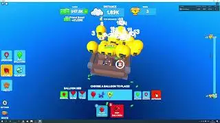 я улетаю на воздушном шарике Roblox Balloon Simulator