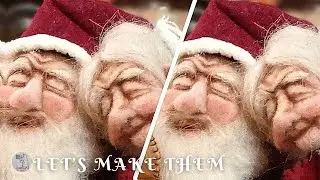 Making Mr. and Mrs. Claus//needle felted art doll PART ONE