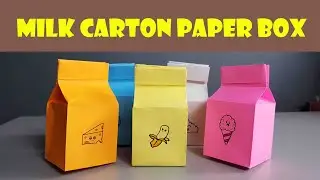MILK CARTON PAPER BOX | HOW TO MAKE PAPER BOX | CARA MEMBUAT KOTAK DARI KERTAS