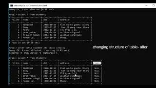 MYSQL PART3 #mysql #altercommand # command