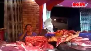 Tắm hàn the cho thịt heo