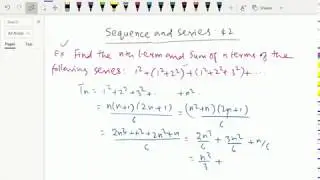 Sequence and series : - ( n th term and sum of n terms in special series )  - 42.