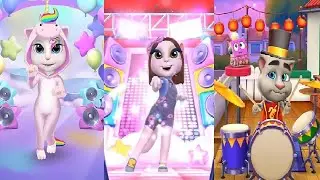 My Talking Tom 2 VS My Talking Angela VS My Talking Angela 2  Android Gameplay