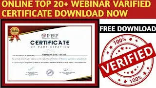 Free Online Webinar Certificate 2021 | Free Webinar Certificate | Online Course With Certificate 21