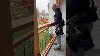 Building a porch railing with a laser. 