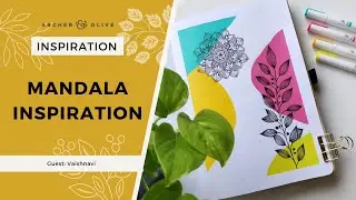 Simple Mandala Illustration On A Colorful Background