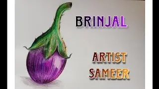 Relastic Brinjal Drawing Colouring Shading 🍆 | Easy Drawing #like #subscribe #love