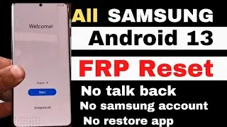 All Samsung FRP Bypass Android 13 | remove frp easy method