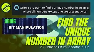 find the unique number in array 