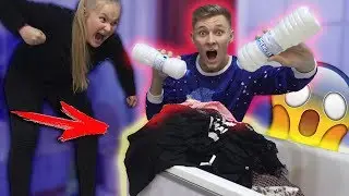 ОТБЕЛИЛ ВСЕ ВЕЩИ СЕСТРЫ! ОНА ПЛАЧЕТ И БЬЁТ МЕНЯ! ПРАНК ВЫШЕЛ ИЗ ПОД КОНТРОЛЯ! РОЗЫГРЫШ ДЕВУШКИ (БпС)