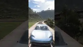 Driving car on train track in Forza Horizon 5