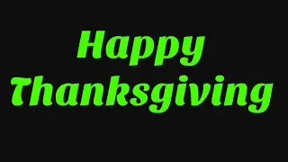 Happy Thanksgiving