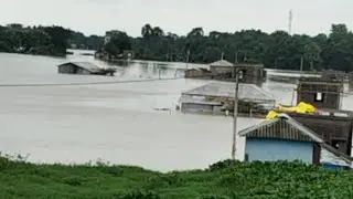 বিপোদ সীমার উপর কোপাই।বানভাসী 🌪️🌨️ ##