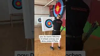 🏹 1. Training nach dem Urlaub - wer kennt's? 🎯  #archery #sports #fun #ytshorts #bogenschießen