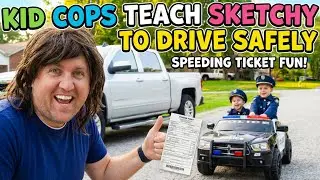 Little Heroes Ryan and Smalls Teach Sketchy how to Drive Safely