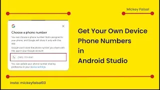 Get Own Phone Number | List from your own Mobile Device Dialog In Android Studio