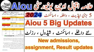 aiou 5 most importent updates