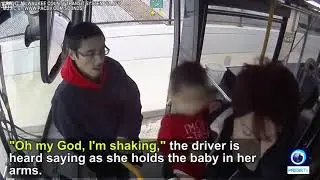 See how a KIND HEARTED bus driver rescues a wandering child from freezing temps in th