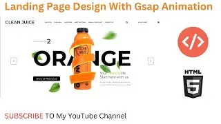 Landing Page Design - Gsap Animation -Subscribe Channle For More Creative Vidio