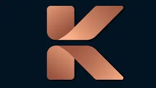 تصميم شعار حرف K بأستخدام مستطيل واحد فقط في أدوبي اليستريتور || Logo Letter K in Adobe Illustrator