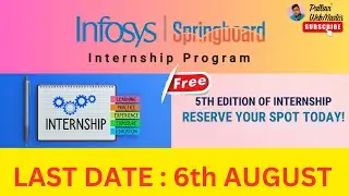 Infosys Springboard 5.0 Internship || Free Internship || Apply Now || 