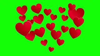 Green Screen Heart Background | Hearts Green Screen Effects | Love Background Valentines Day Special
