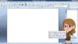 MS Word 2007-  Insert Signatue Line