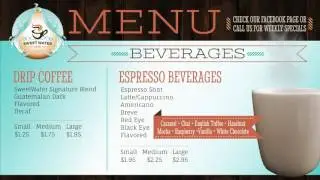 AdSlide Digital Menu Board Example