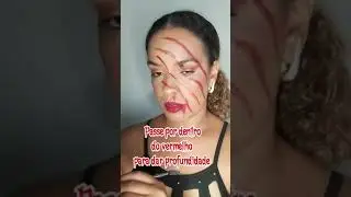 Tutorial completo dessa make de Halloween 🎃.