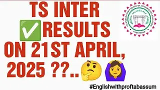 TS INTER 💯RESULTS 2025 LATEST NEWS UPDATE!! 