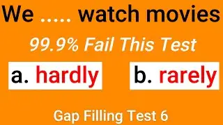 English Grammar Quiz: Gap Filling Test Part 6 |Challenge Yourself |English MasterClass|