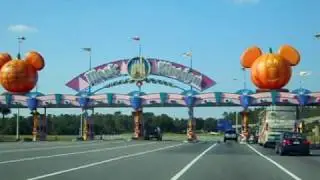 Driving Into Magic Kingdom at Disney World