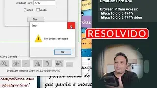 COMO CONECTAR O DROIDCAM NO PC VIA CABO USB | Corrigindo o erro DroidCam 