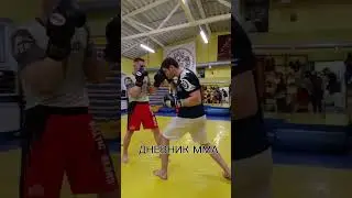 Бьем снизу в бороду через финт 