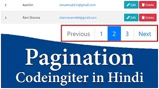 How to Create Codeigniter Bootstrap Pagination with Best 🔥 Example in Hindi Part#01 | learn2smart