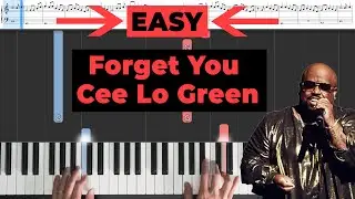 Forget You - Cee Lo Green (Easy Piano Tutorial)