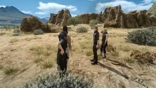 Prompto is beat boxing?! I think?
