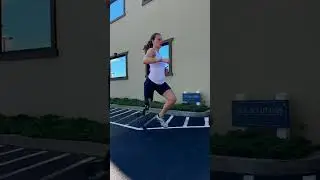 Tina Above-Knee Amputee Sprinting with Prosthetic Blade