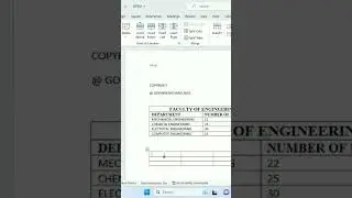 How to Delete a Cell in a Table in MS Word | MS Word Tutorial 
