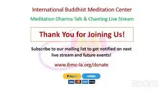 Meditation and Dhamma Talk by Steaven Subodha - 11 AM PST to noon. www.ibmc-la.org