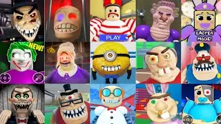 SPEED Run in 30 Scary Obby from Mega Minions, Barry Prison, Police Siren Cop, School Breakout, Clown