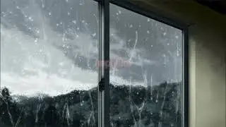 Meditation (White Rain and Thunder) - Stress relief - Relaxing - Soothing - Study