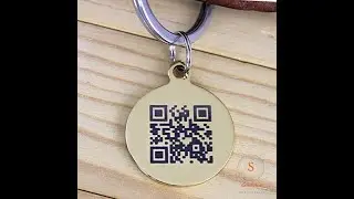 Hondenpenning met QR code dierenpenning Titanium - Sama24.nl