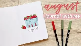 BULLET JOURNAL SETUP | august 2023 🍓🌱 (strawberry theme)